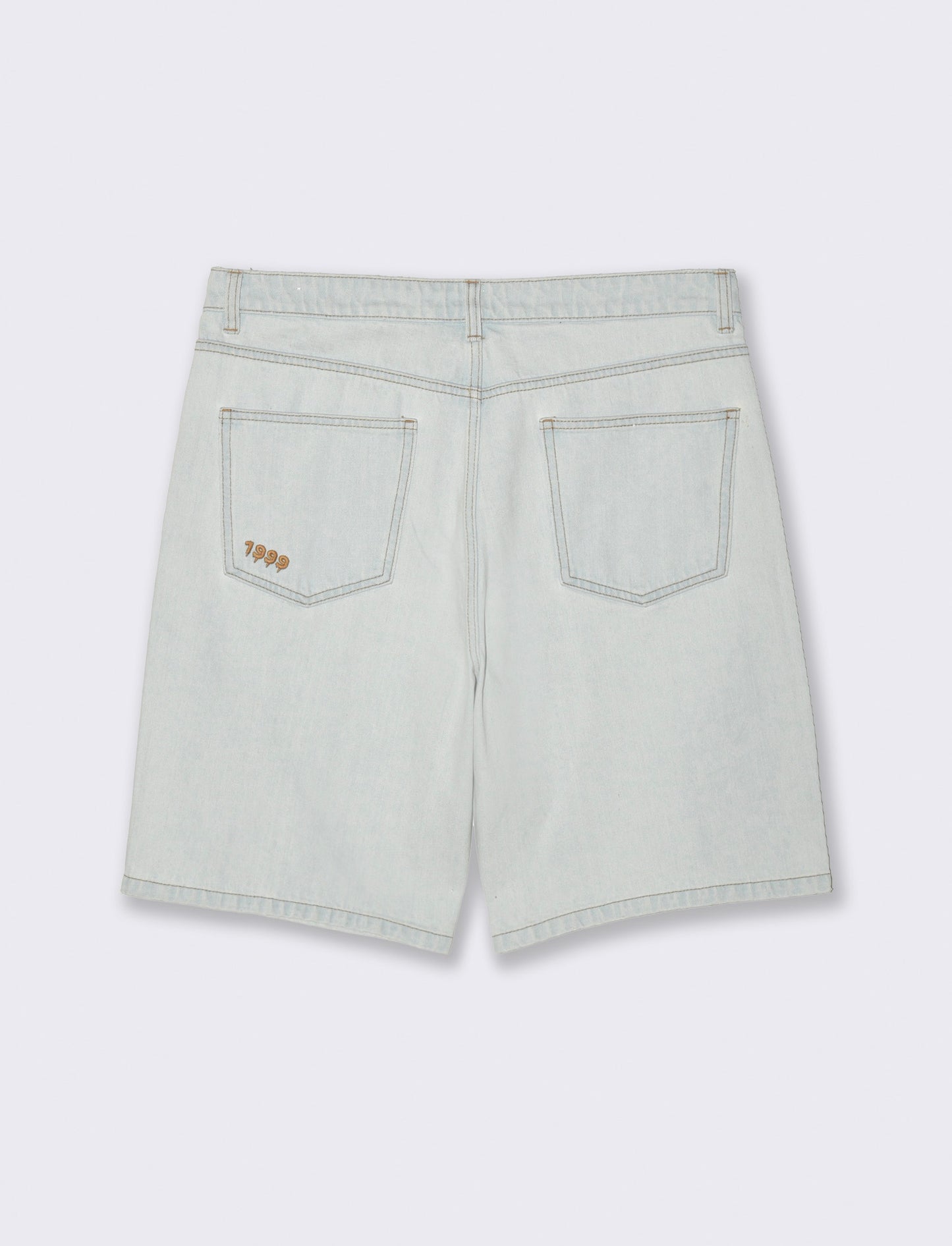 Bermuda di jeans baggy fit da uomo - Denim chiaro