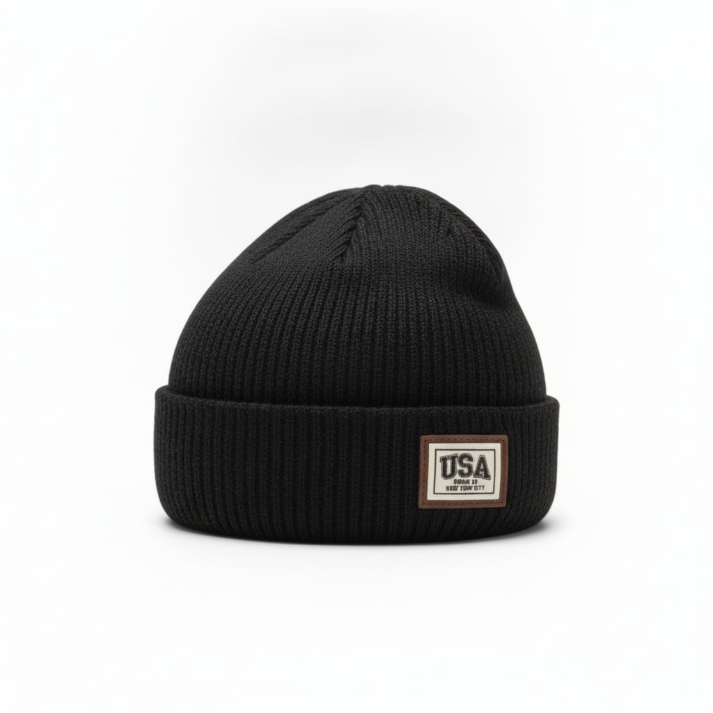 Men's Cuffed Hat - Black