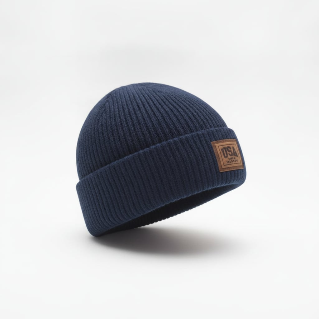 Cappello con risvolto per uomo - Blu