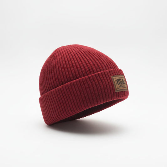 Men's Cuffed Hat - Red