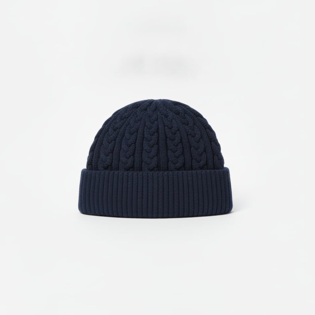 Cappello a cuffia con trecce per uomo - Blu