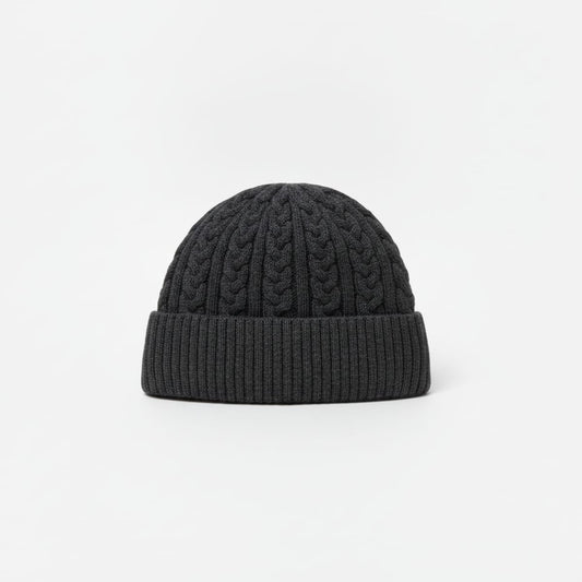 Men's Braided Beanie - Grey