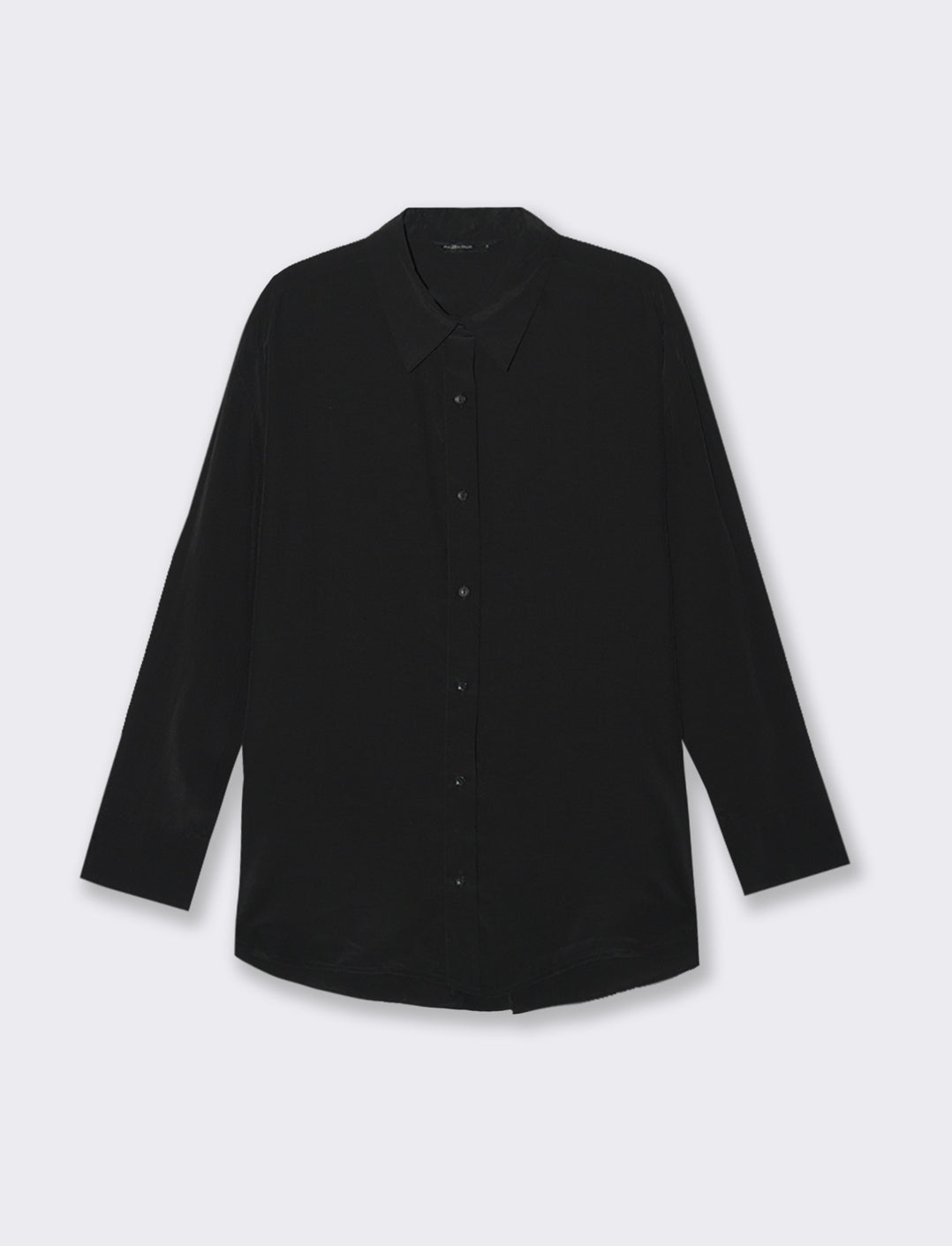 CAMICIA CON DOPPIO BOTTONE AL POLSO - Nero