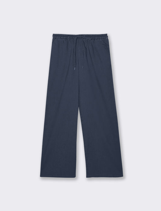 PANTALONE CON ELASTICO IN VITA - DENIM SCURO