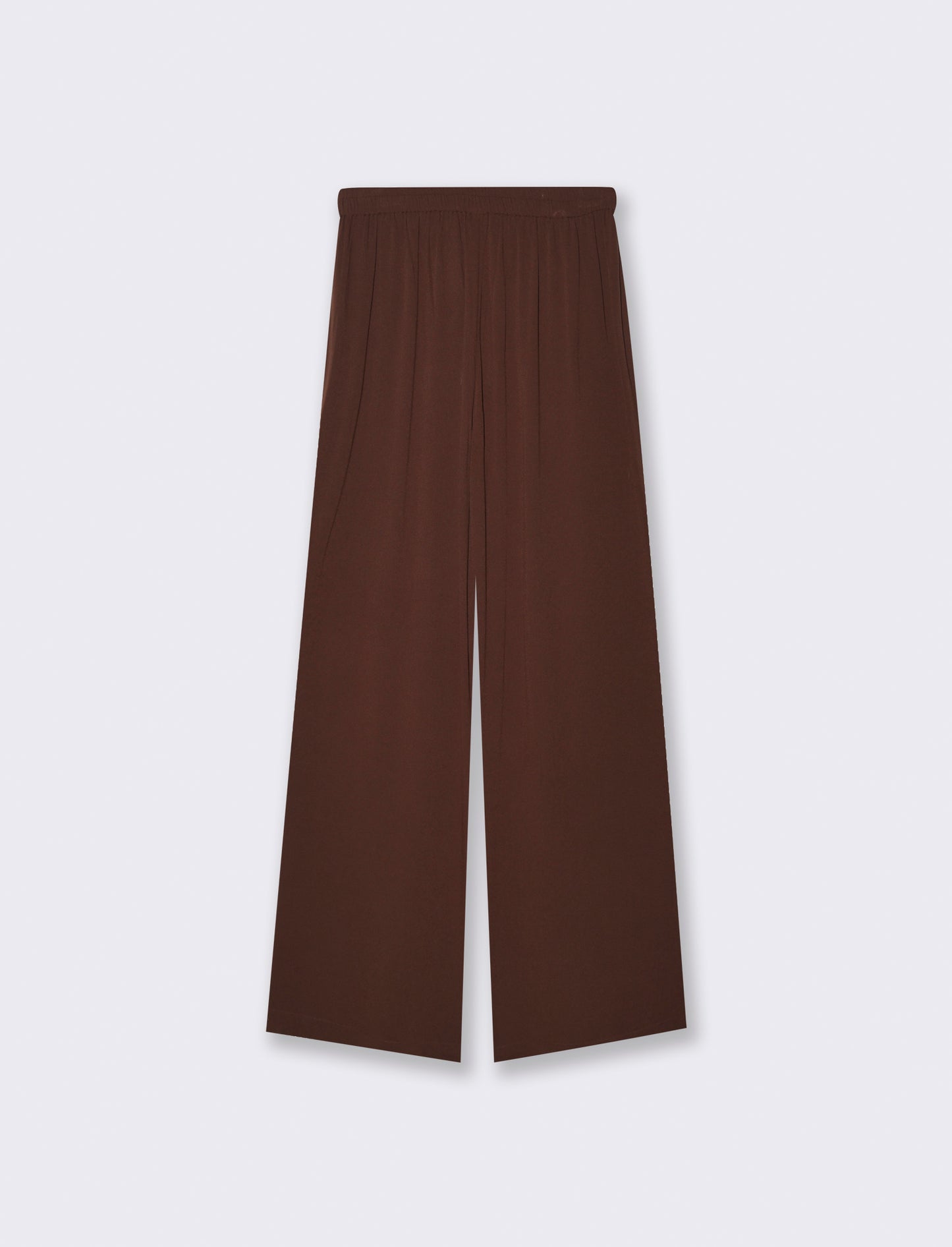 PANTALONE PALAZZO - Marrone cioccolato