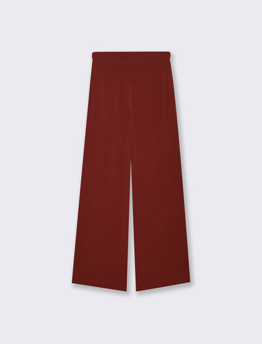 PANTALONE PALAZZO - Marrone bruciato