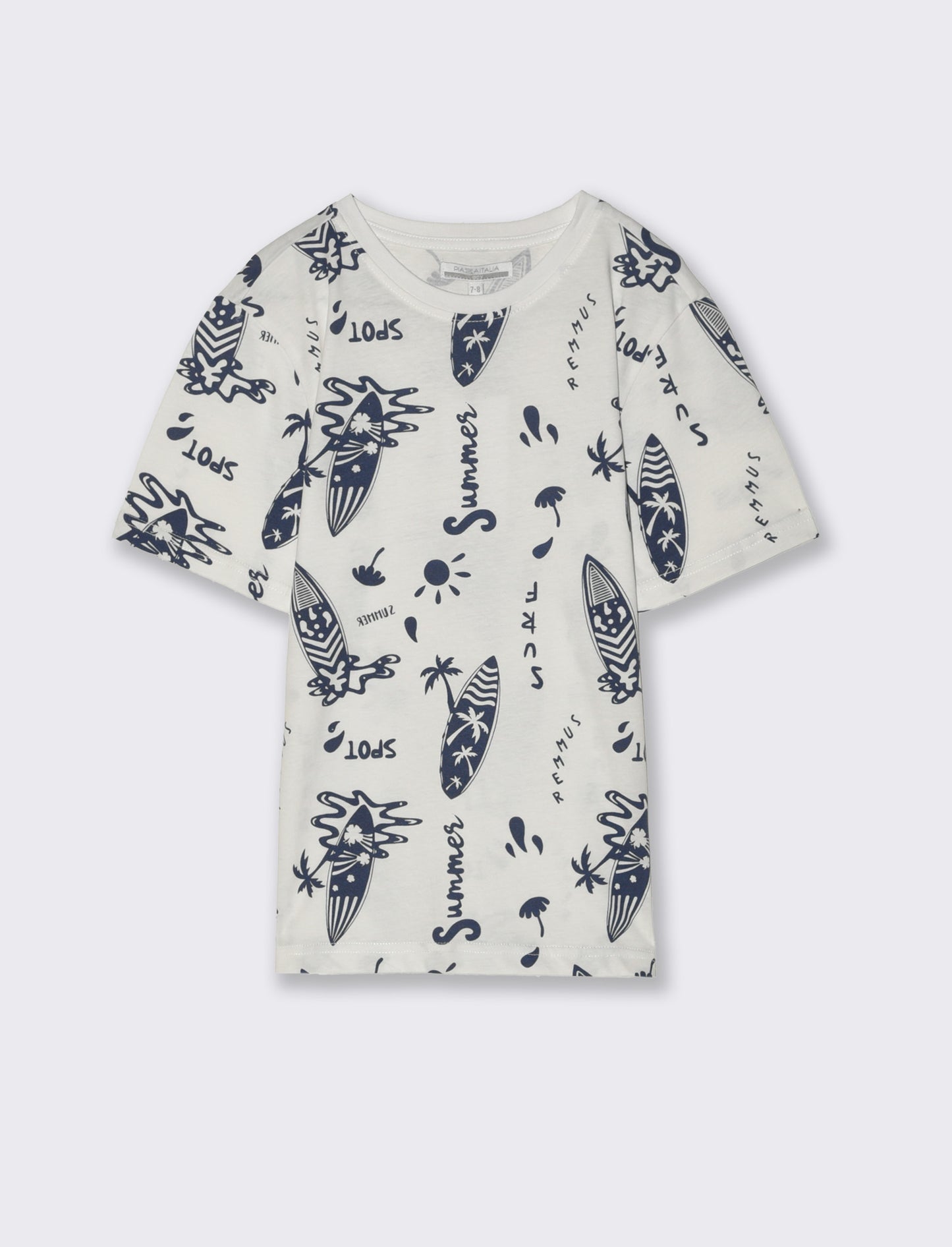 T-shirt all-over in jersey da bambino - Bianco