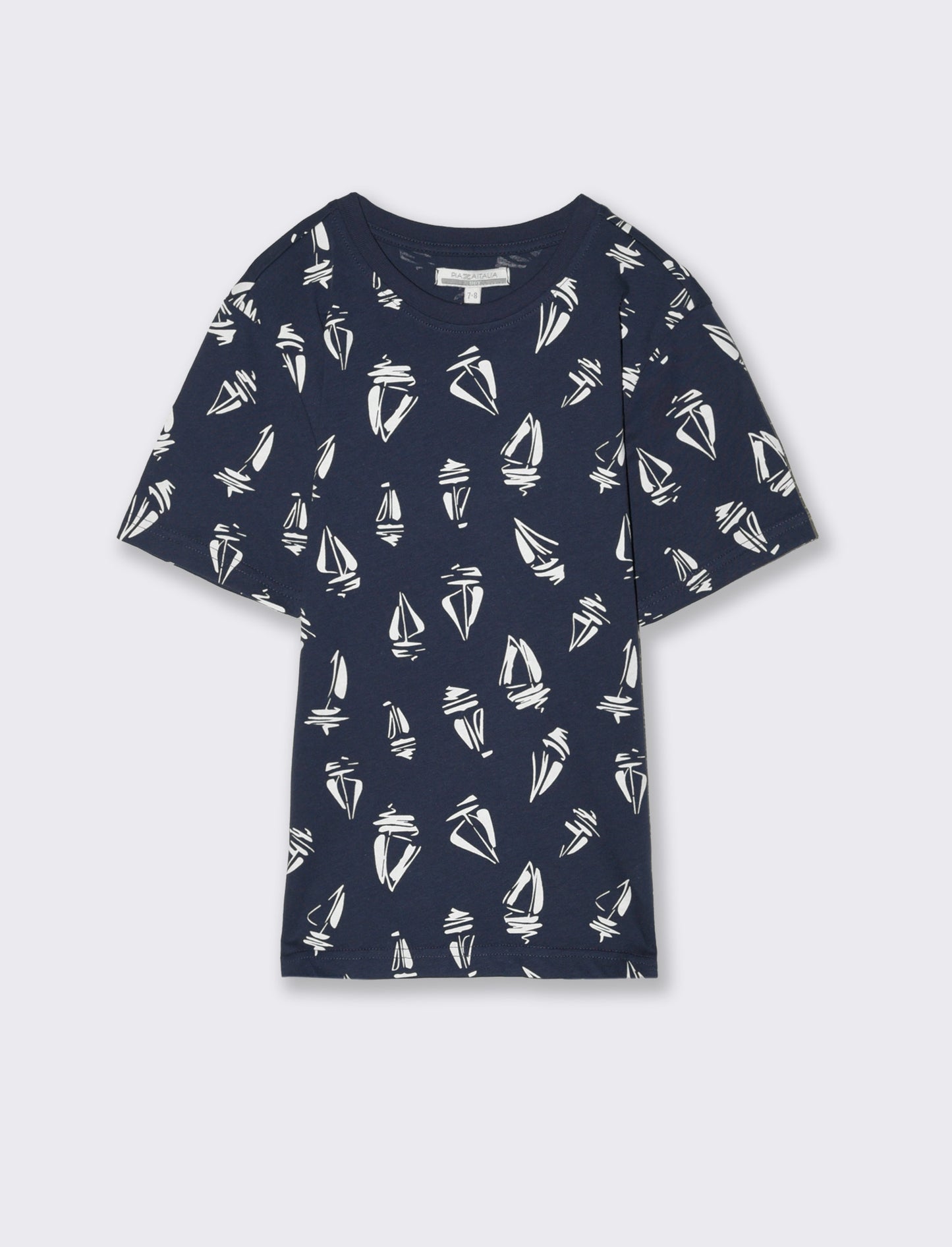 T-shirt all-over in jersey da bambino - Blu