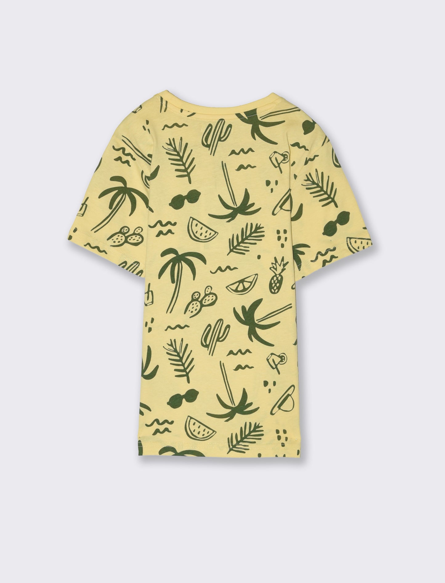 T-shirt all-over in jersey da bambino - Giallo