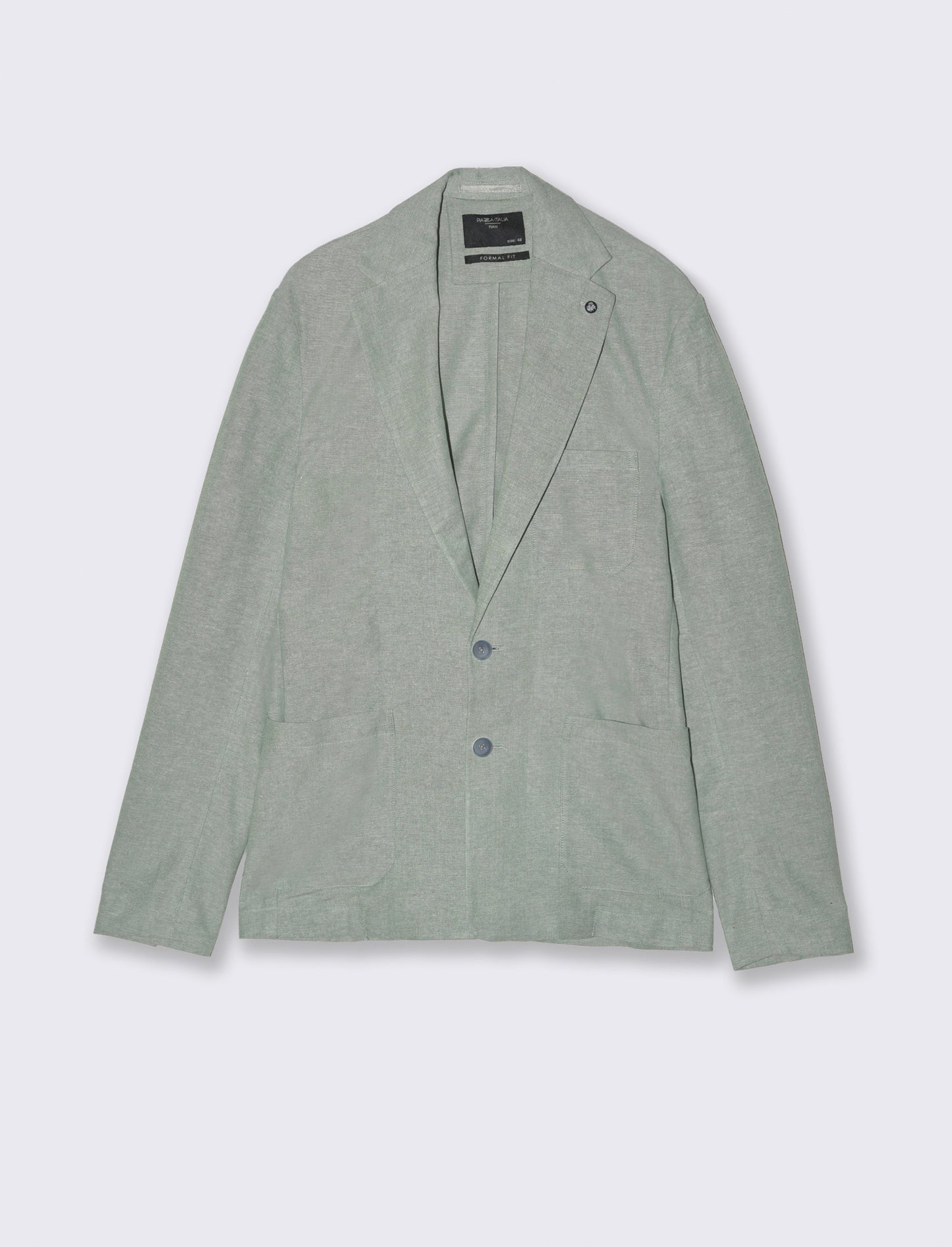Blazer decostruito da completo in misto lino da uomo - Verde