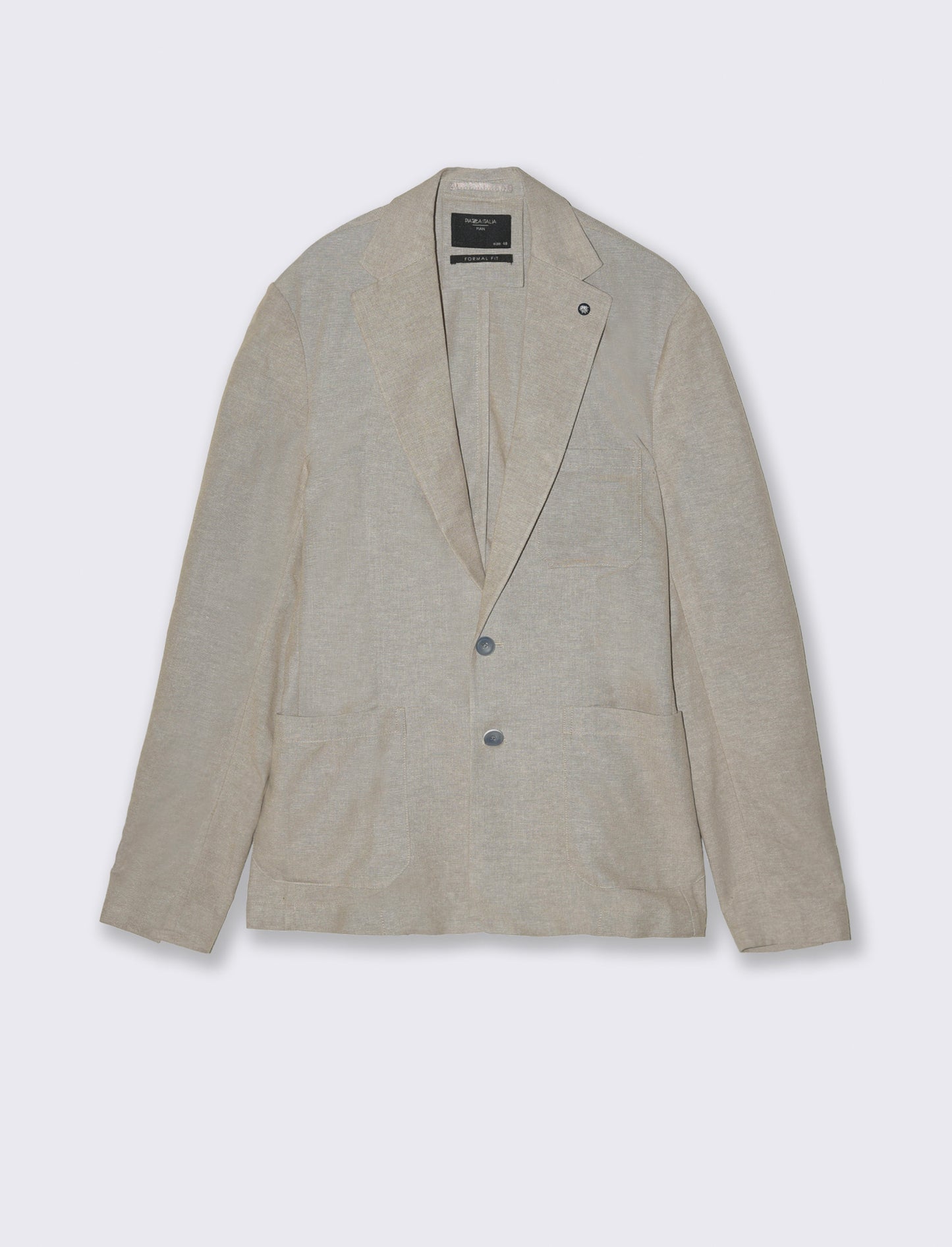 Man's unstructured linen blend blazer - Beige