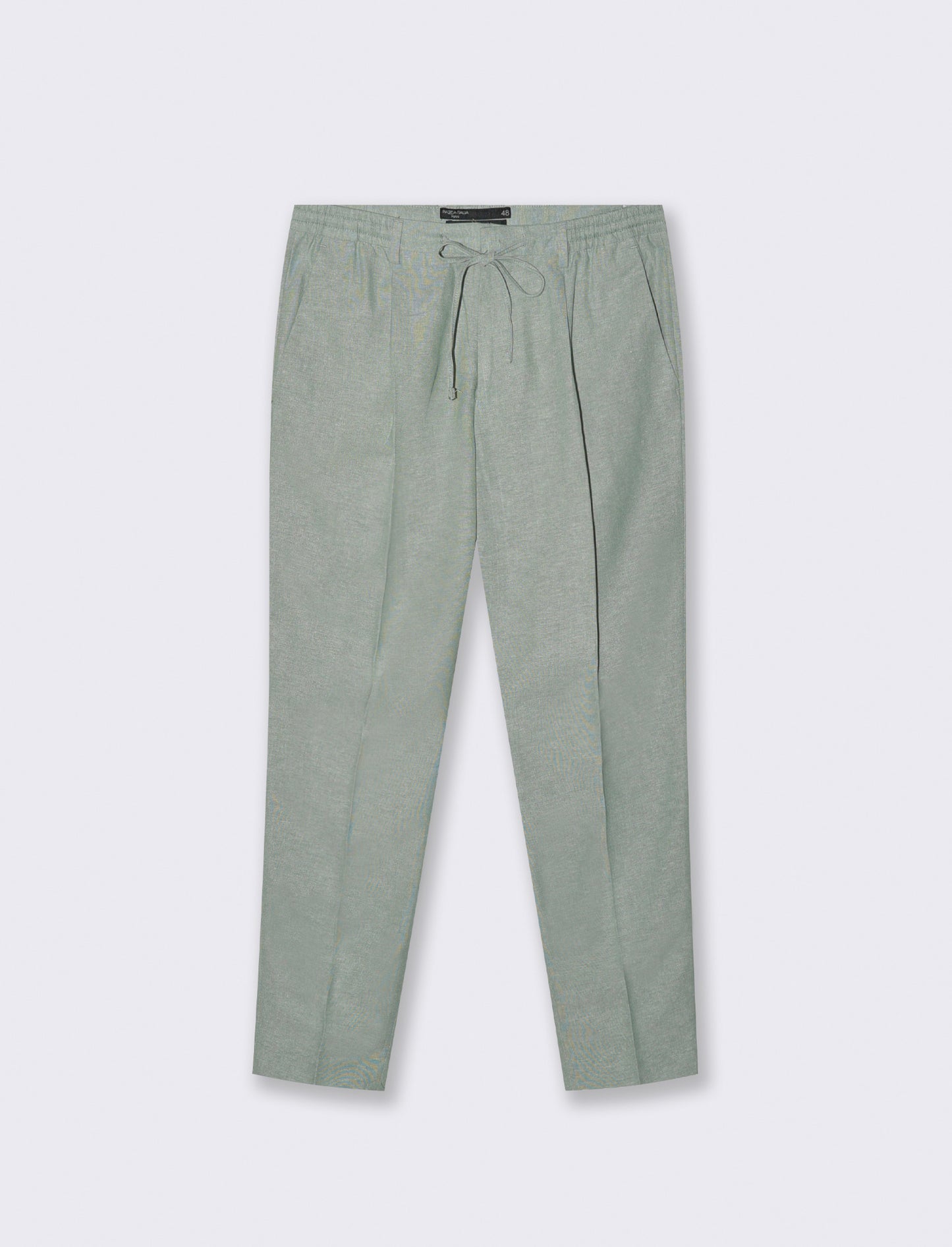 Pantaloni jogger da completo in misto lino da uomo - Verde