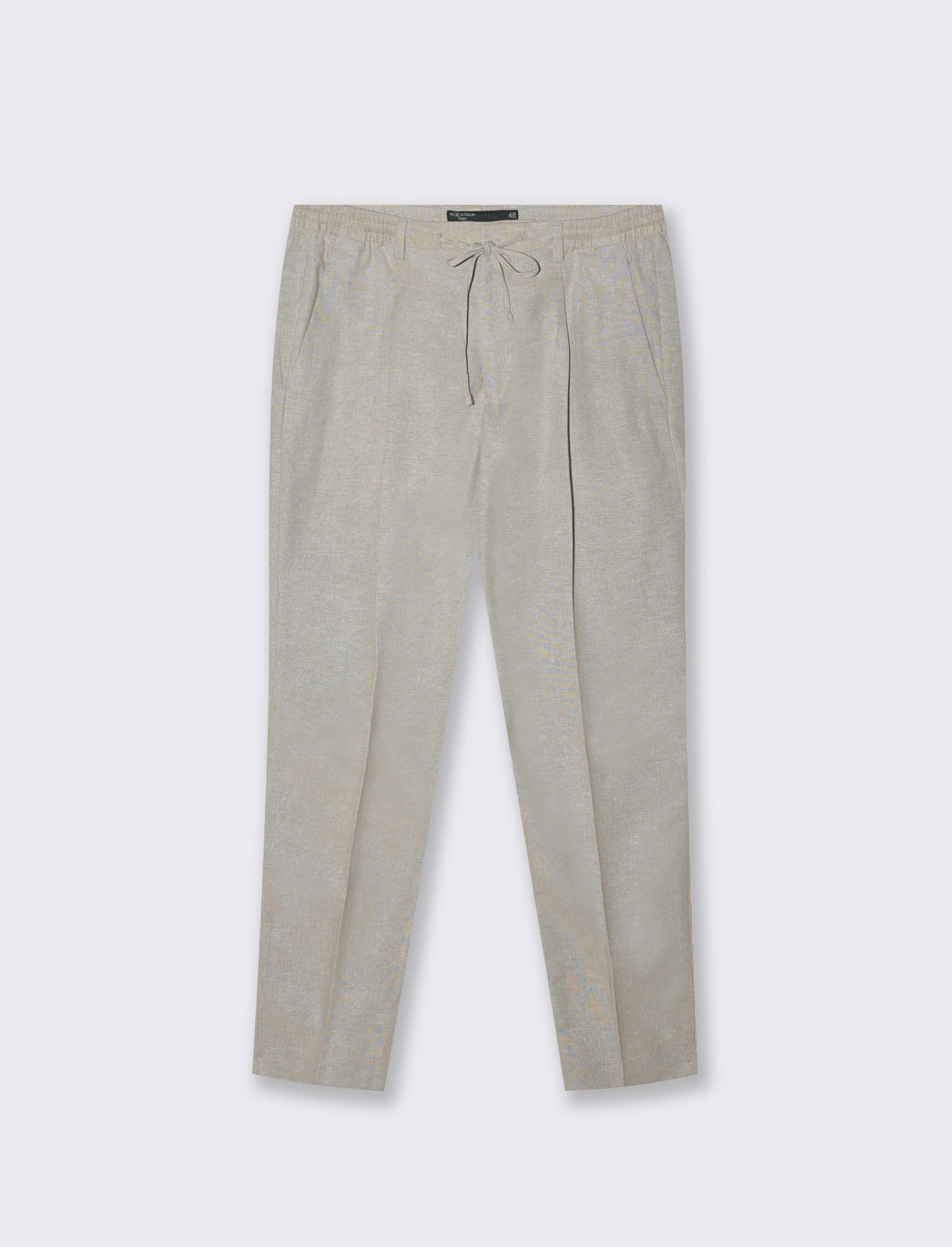 Pantaloni jogger da completo in misto lino da uomo - Beige