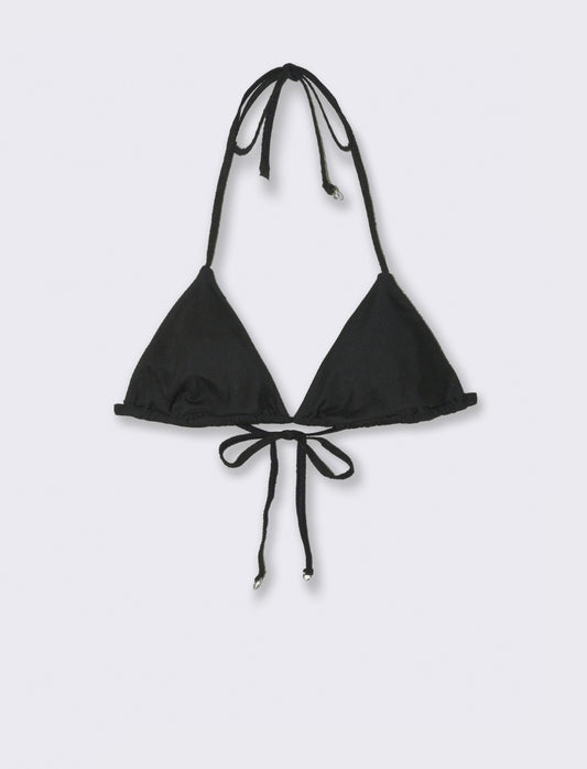 Reggiseno mare donna triangolo incrociato - Nero