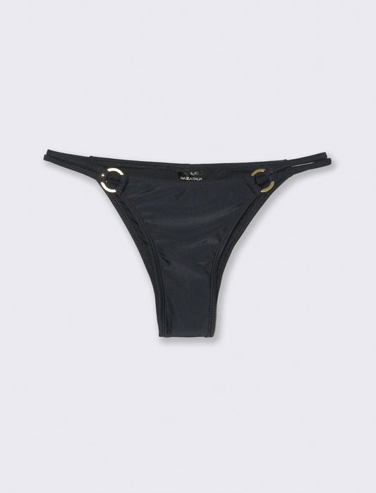 Slip mare donna con anello piatto - Nero