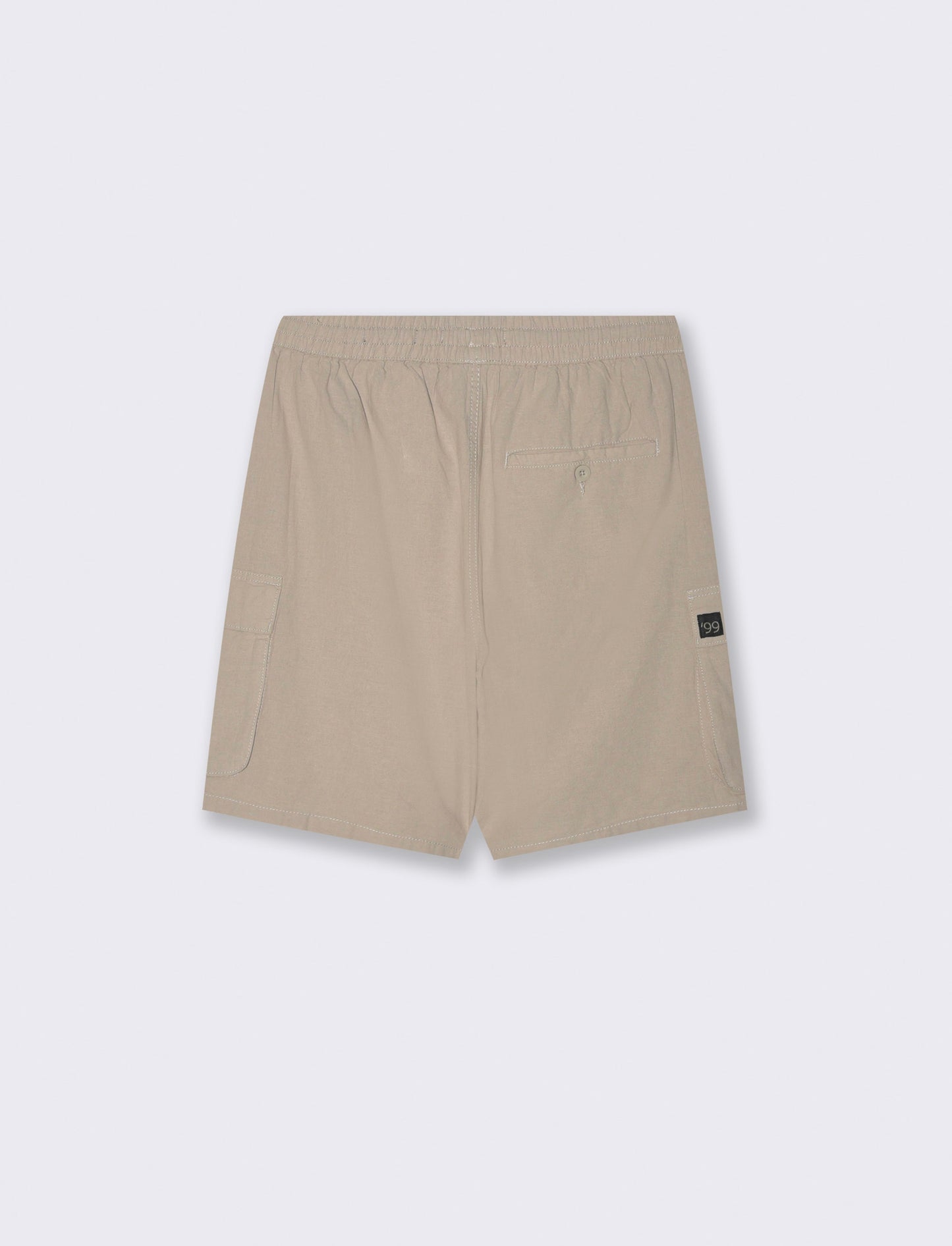 Bermuda cargo in misto lino da uomo - Beige