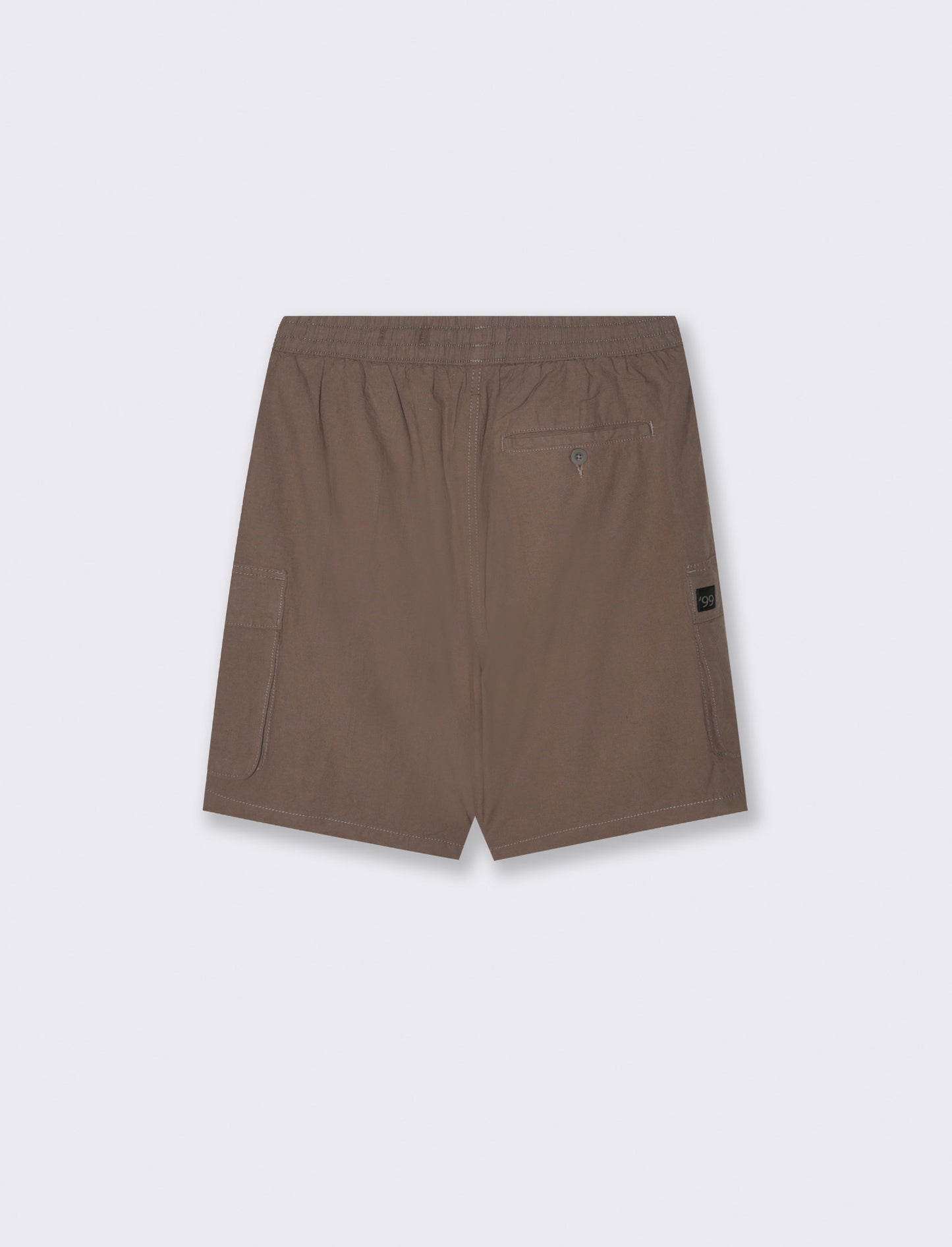 Bermuda cargo in misto lino da uomo - Grigio fango