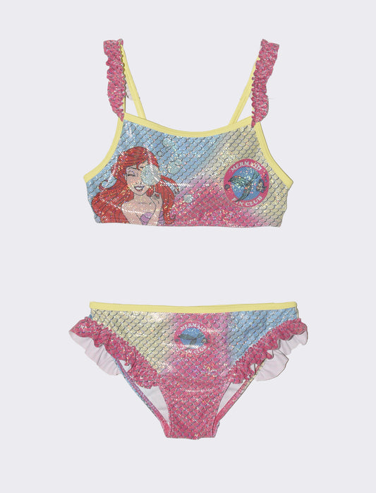 Costume due pezzi Disney Ariel da bambina - Giallo