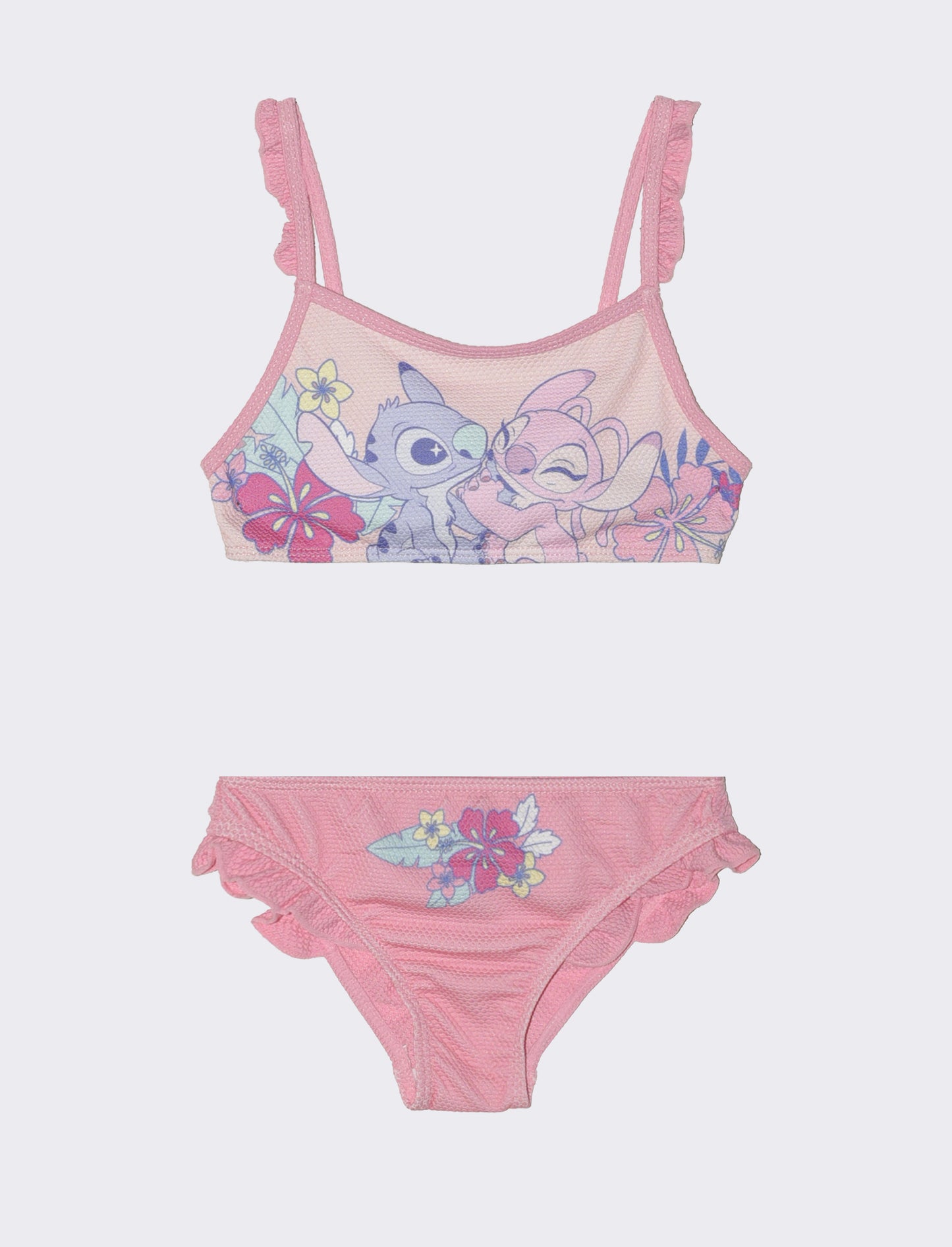 Costume due pezzi Stitch & Angel da bambina - Rosa