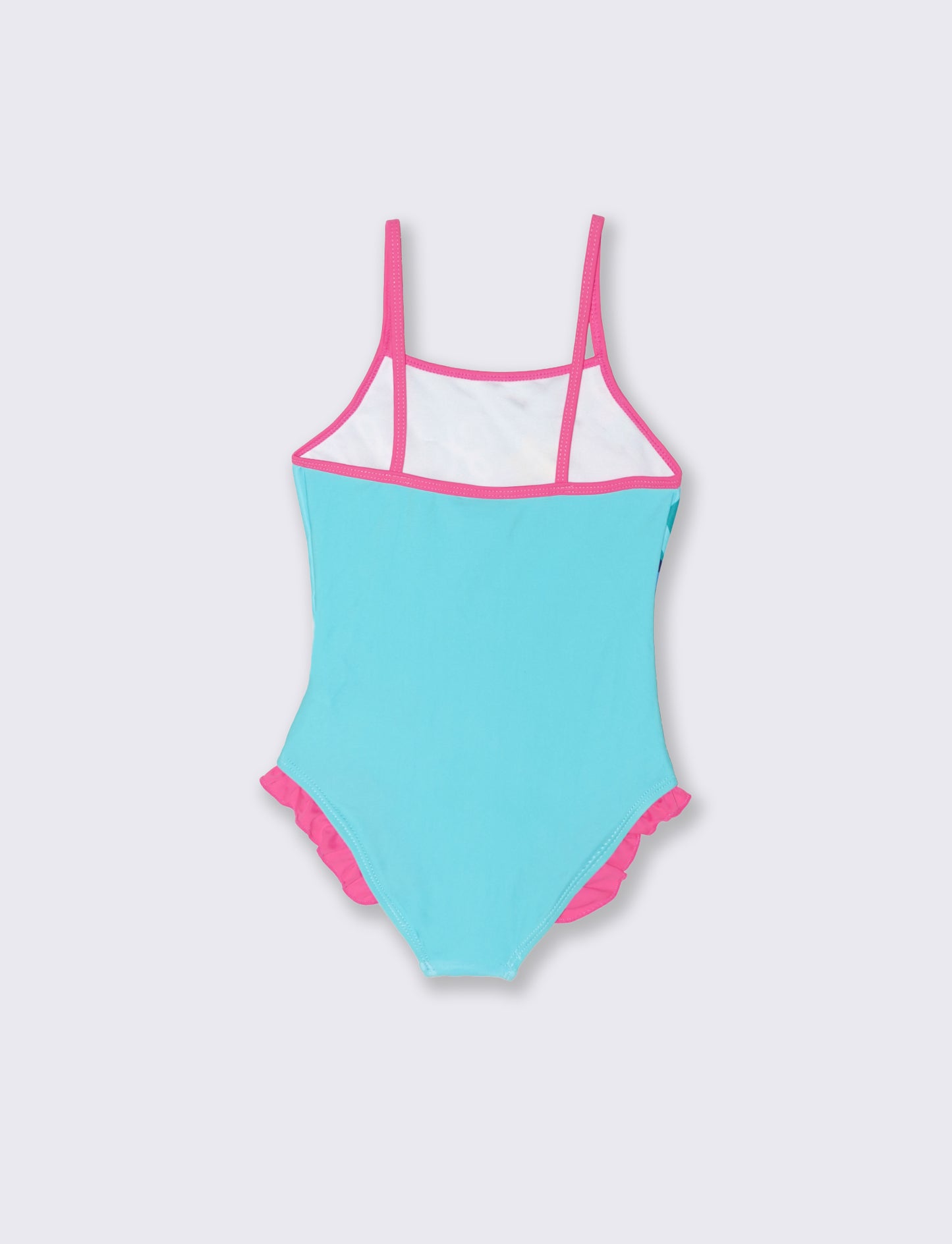 Stitch Print Ruffled One-Piece Swimsuit for Girls - Blue