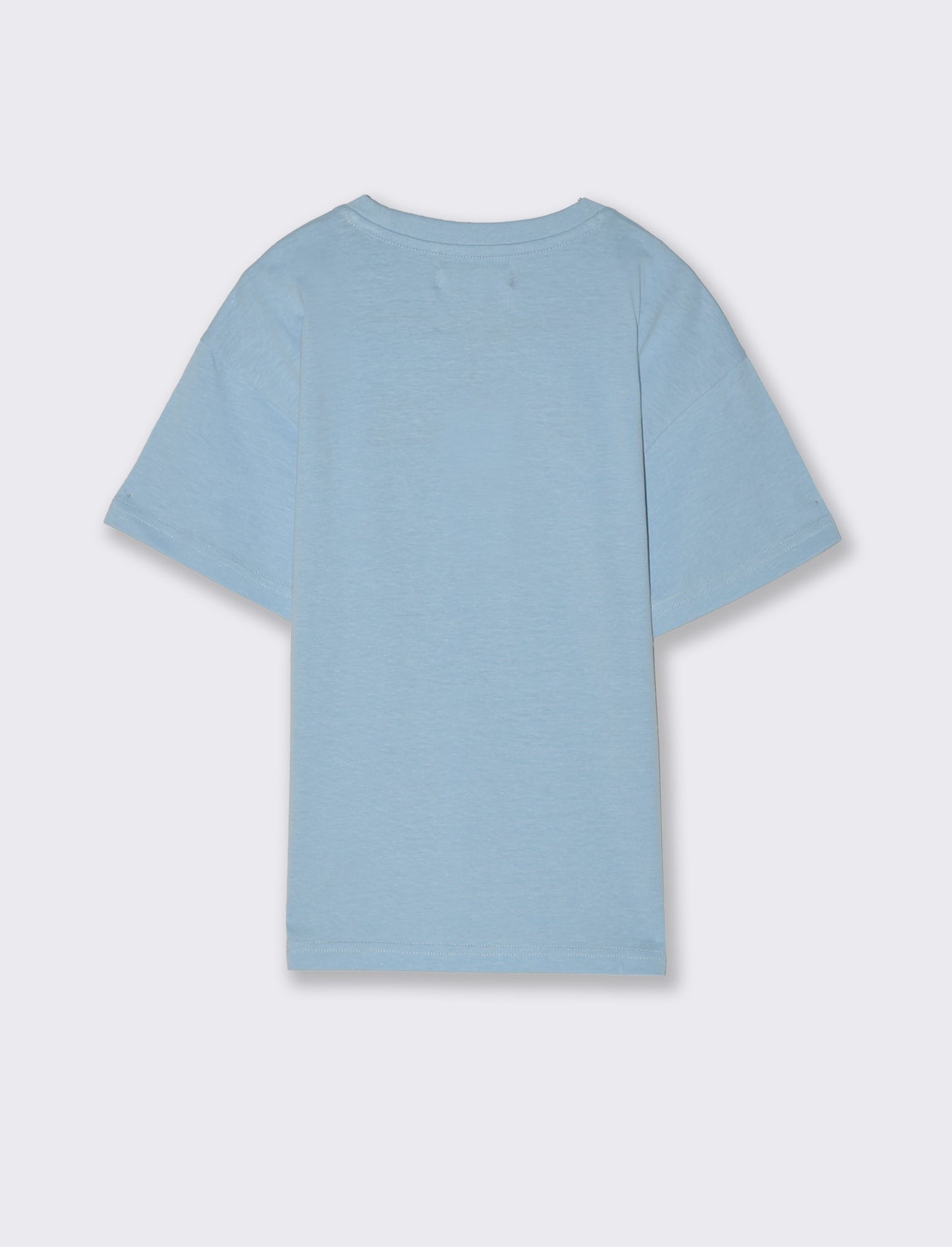 T-shirt con ricamo da bambino - Azzurro cielo