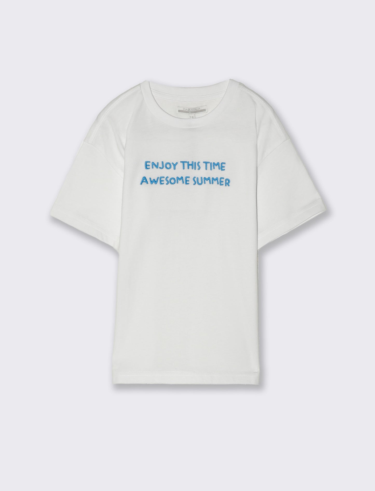 T-shirt con ricamo da bambino - Bianco