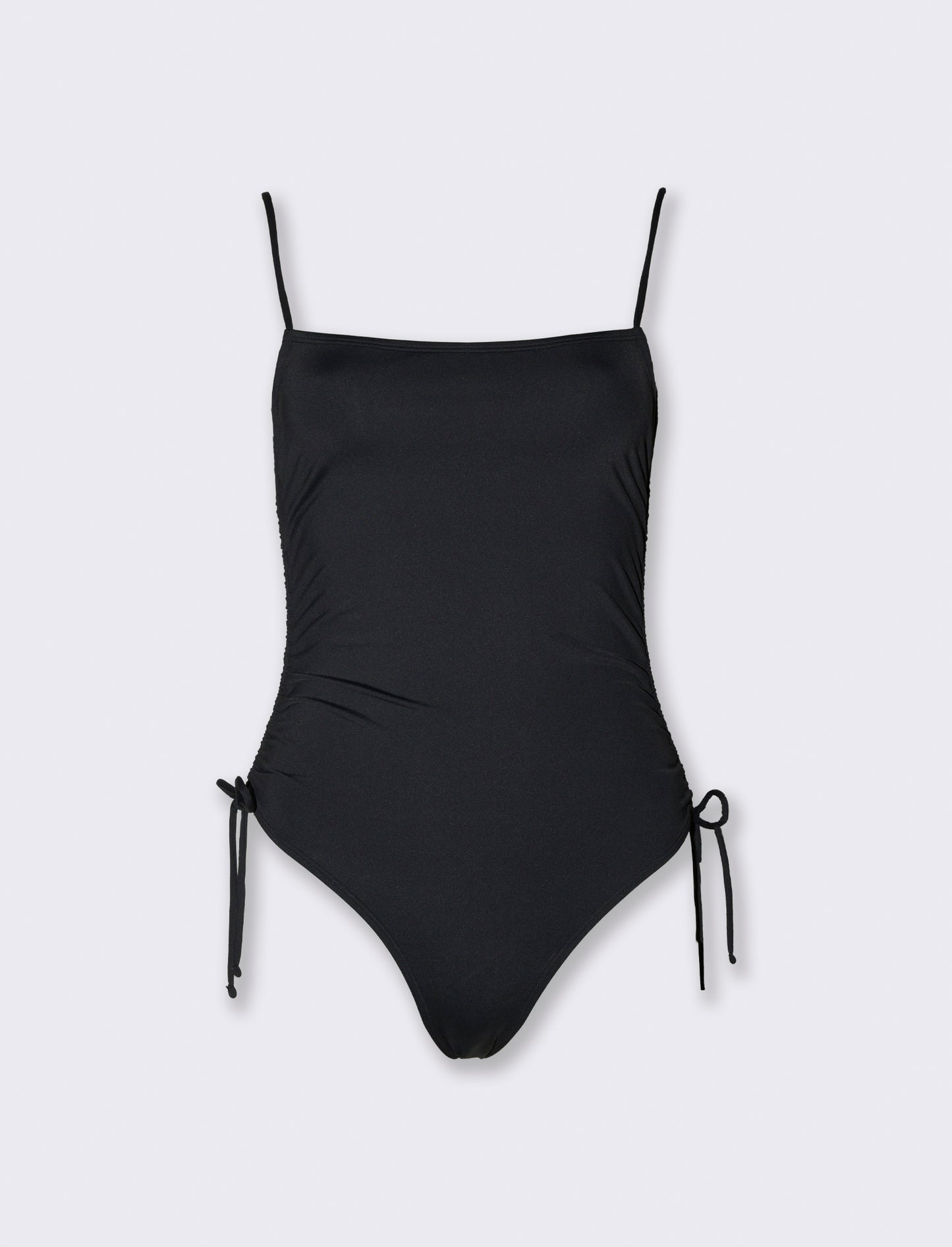 Costume mare donna intero con laccetti - Nero
