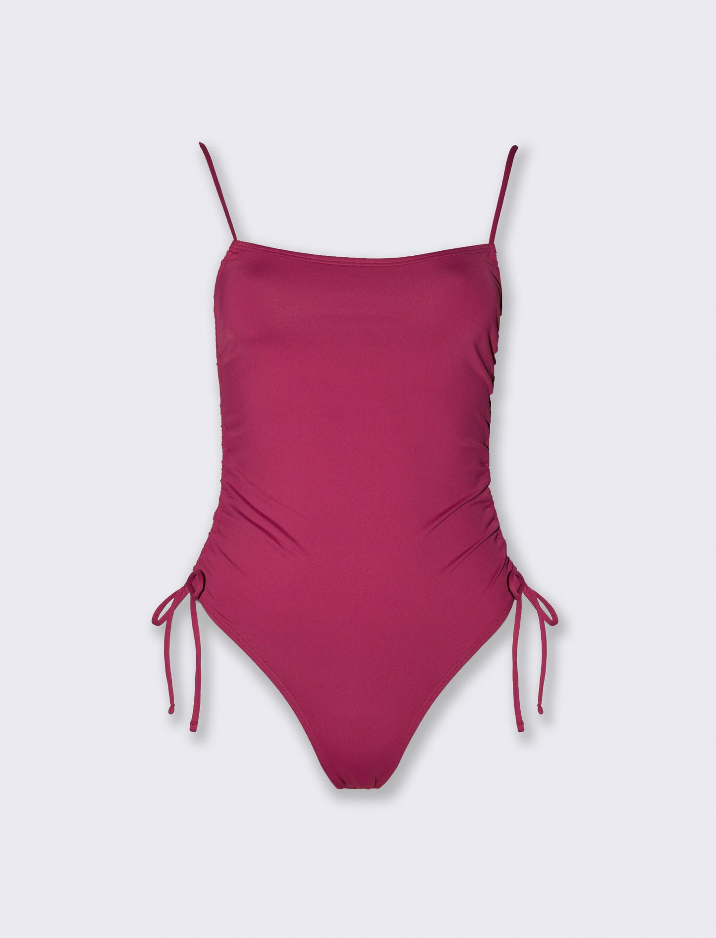 Costume mare donna intero con laccetti - Lampone
