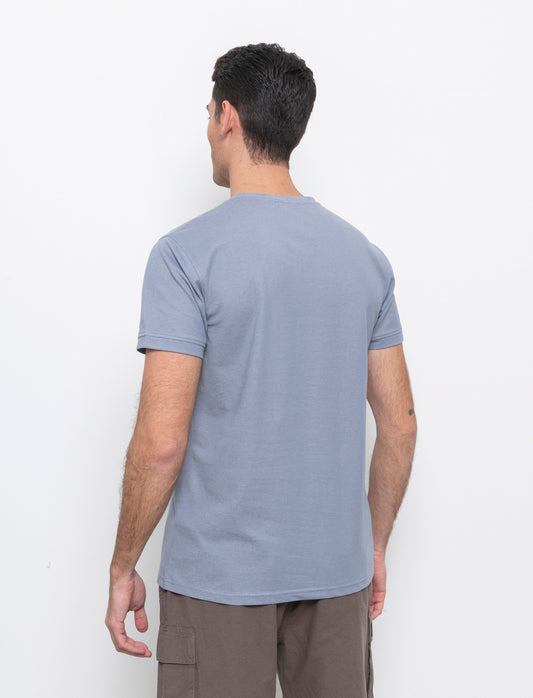 T-shirt in piquet da uomo - Celeste