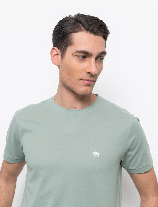 T-shirt in piquet da uomo - Verde