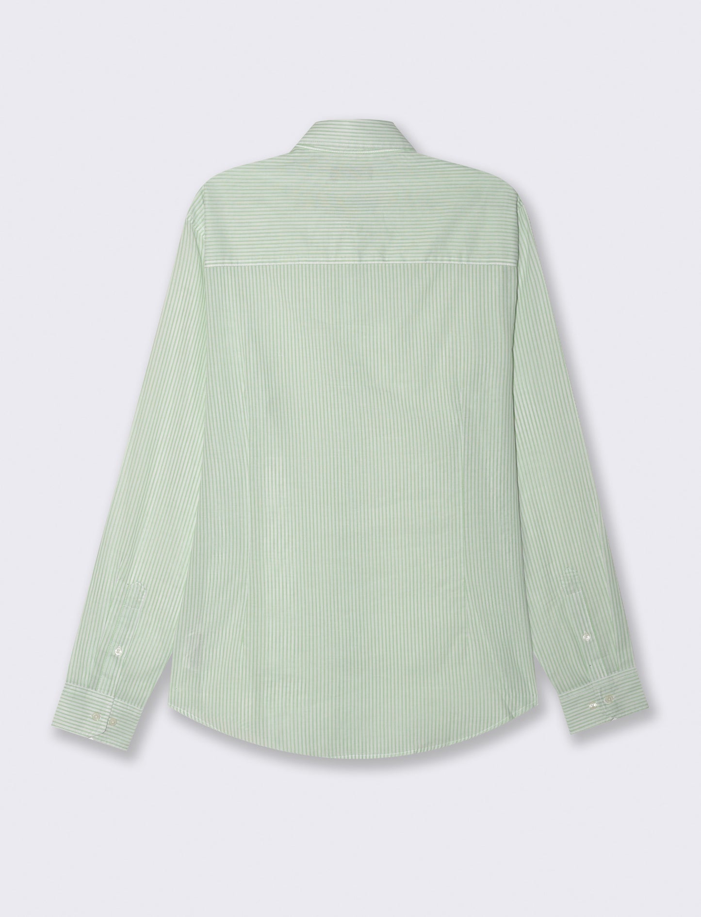 Camicia leggera a righe da uomo - Verde