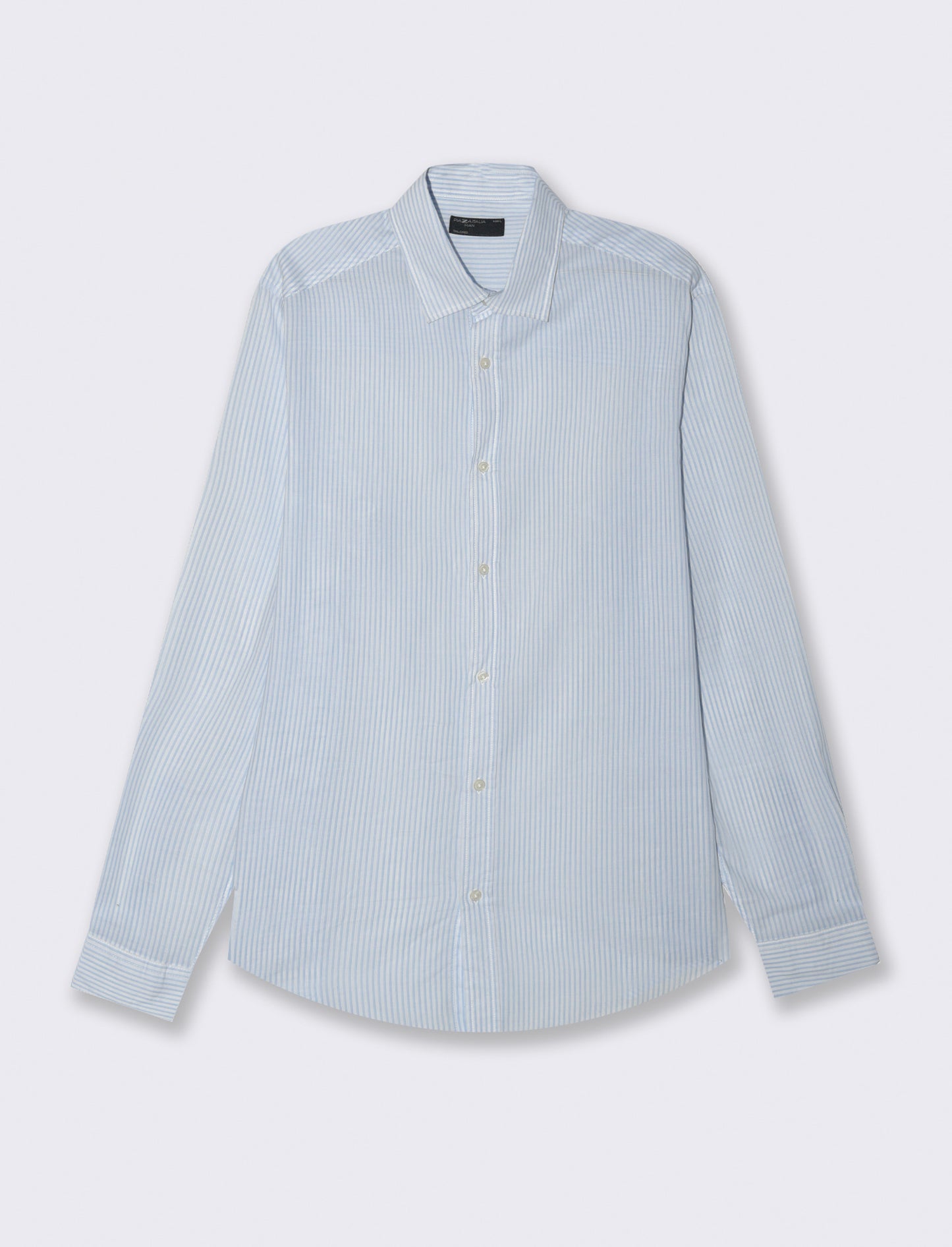 Camicia leggera a righe da uomo - Celeste