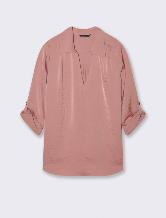 CASACCA CON MANICA A 3/4 - Rosa polvere
