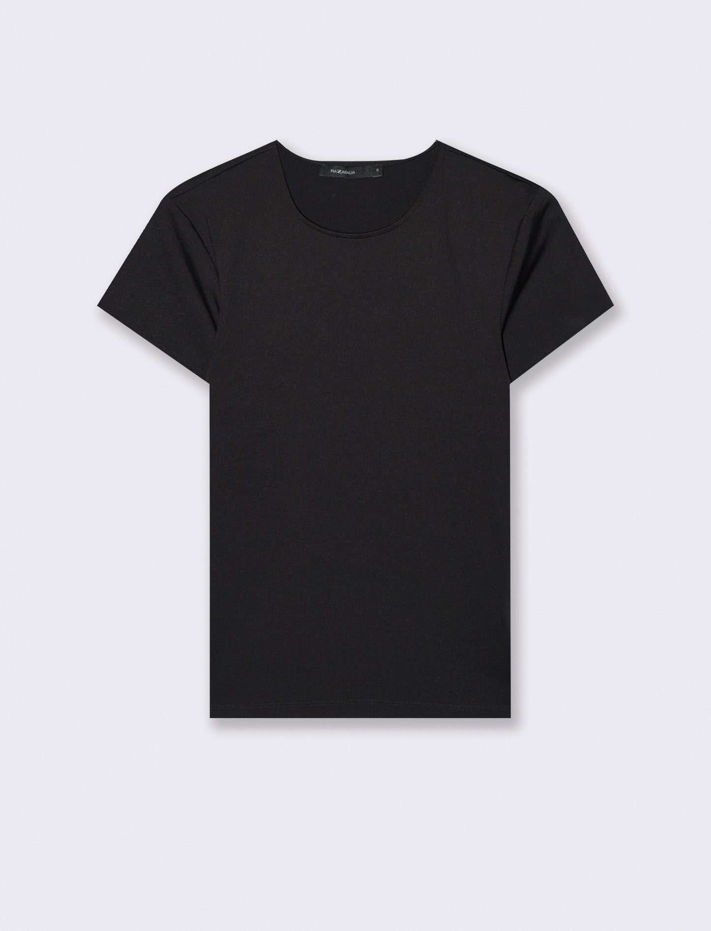 T-SHIRT CON TESSUTO ELASTICO - Nero