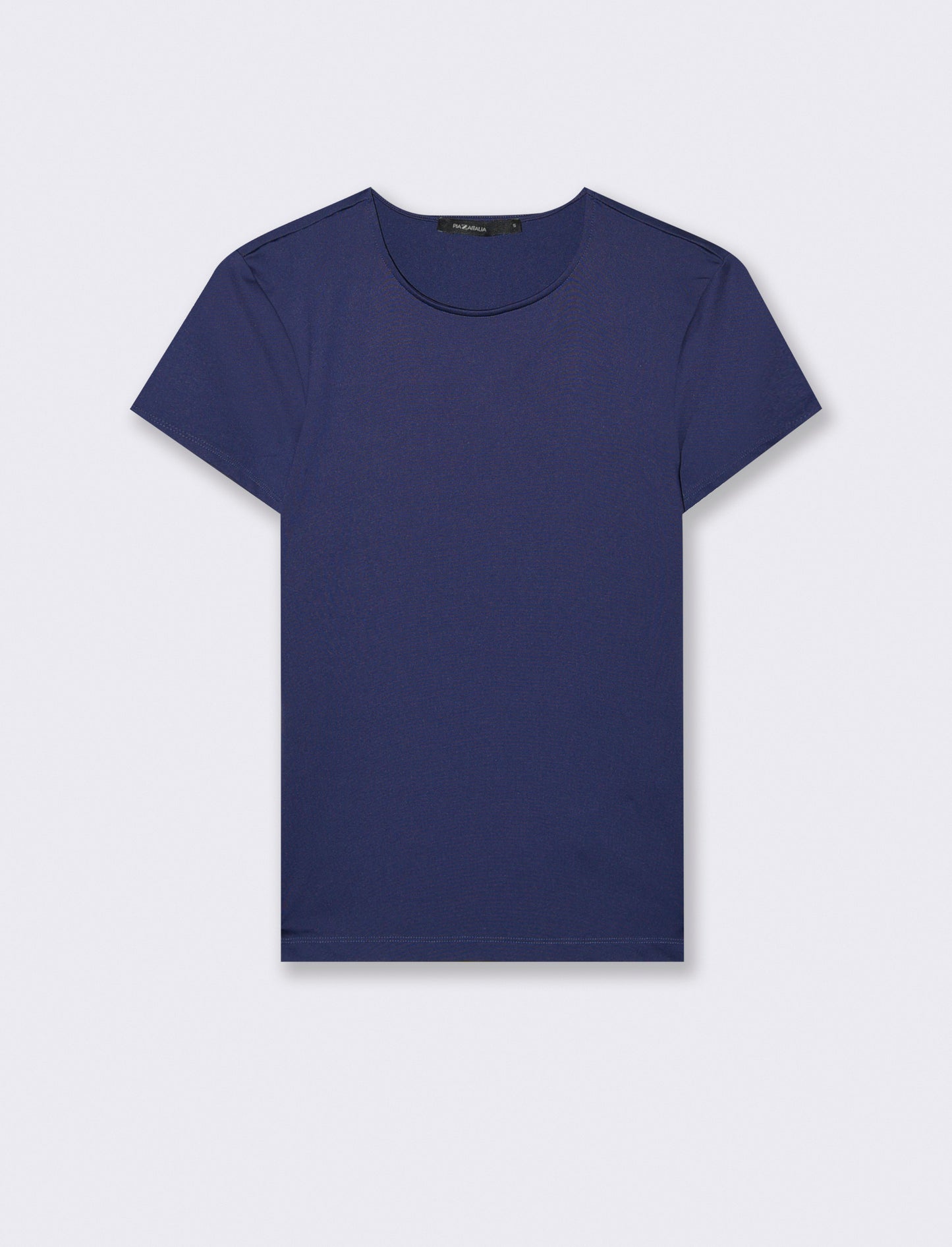 T-SHIRT CON TESSUTO ELASTICO - Blu scuro