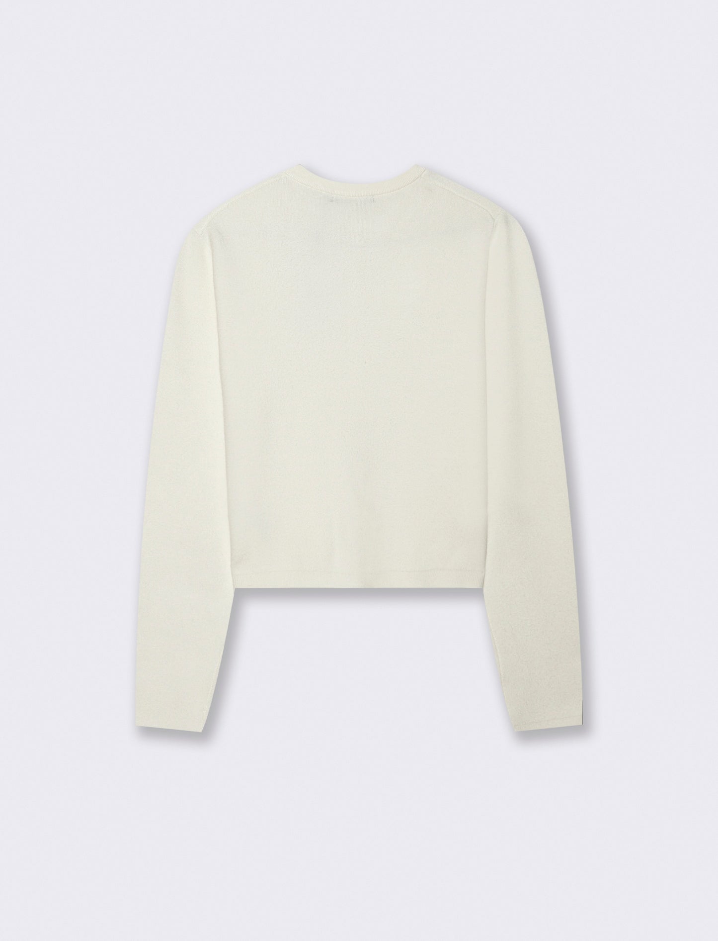 MAGLIA CARDIGAN CORTO CON TASCHE - Avorio