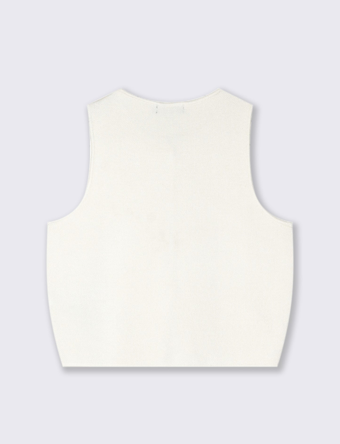 GILET CON BOTTONI GIOIELLO - Bianco latte
