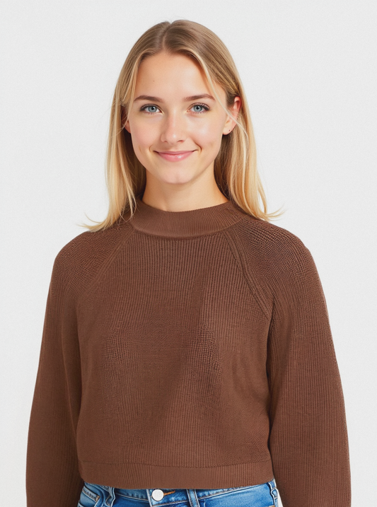 Maglia a coste - Cammello