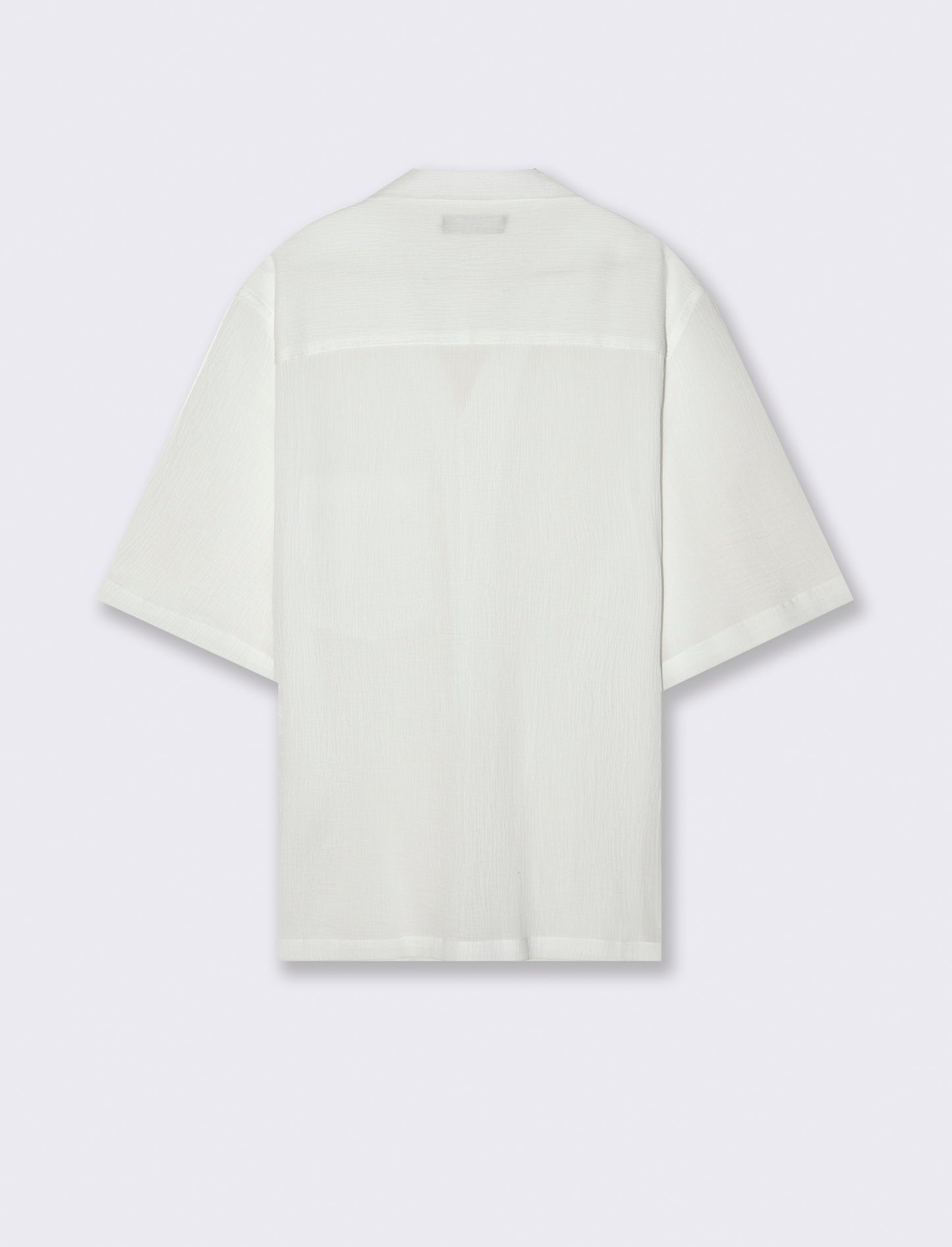 Man's structured cotton shirt - White