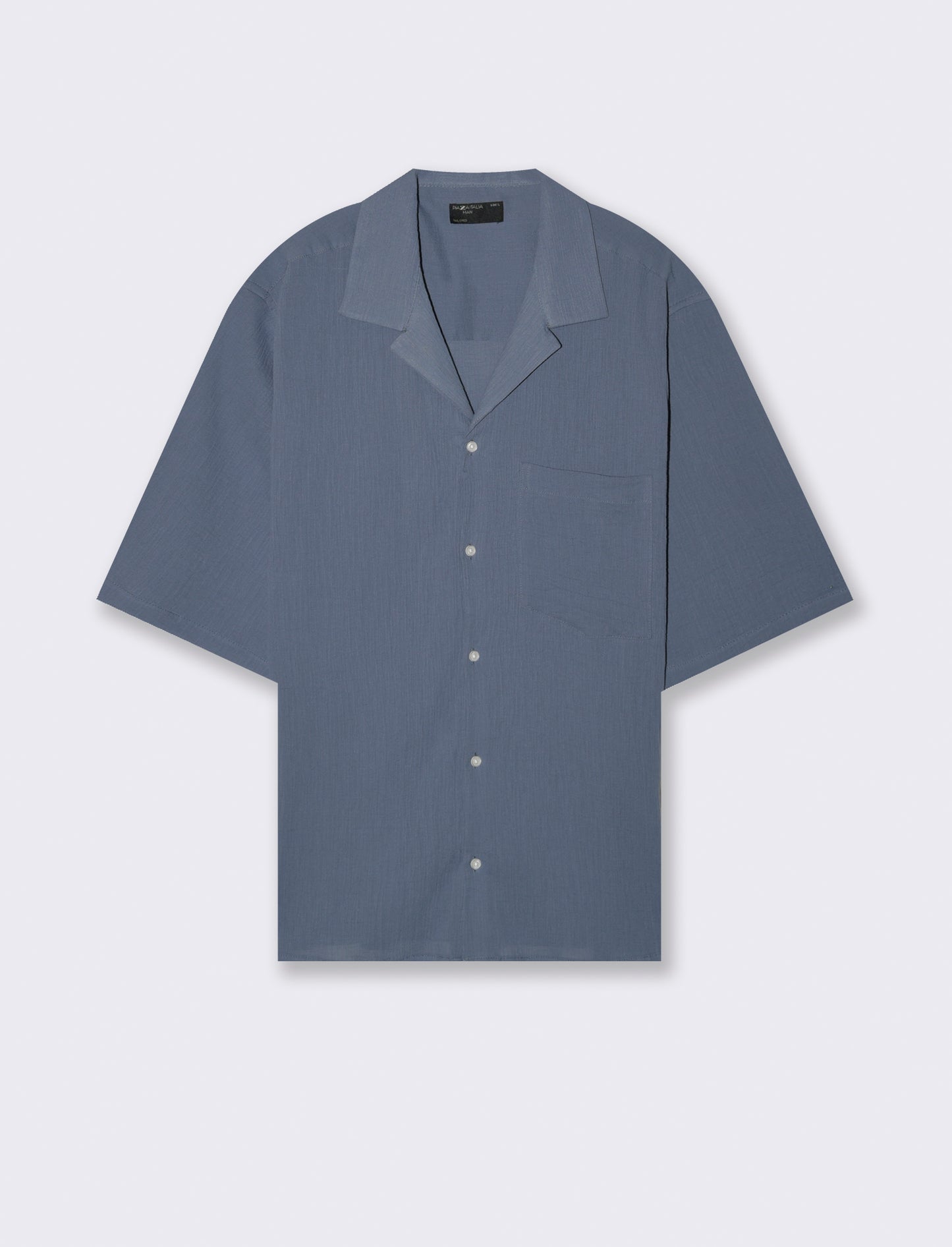 Camicia in cotone strutturato da uomo - CARTA DA ZUCCHERO
