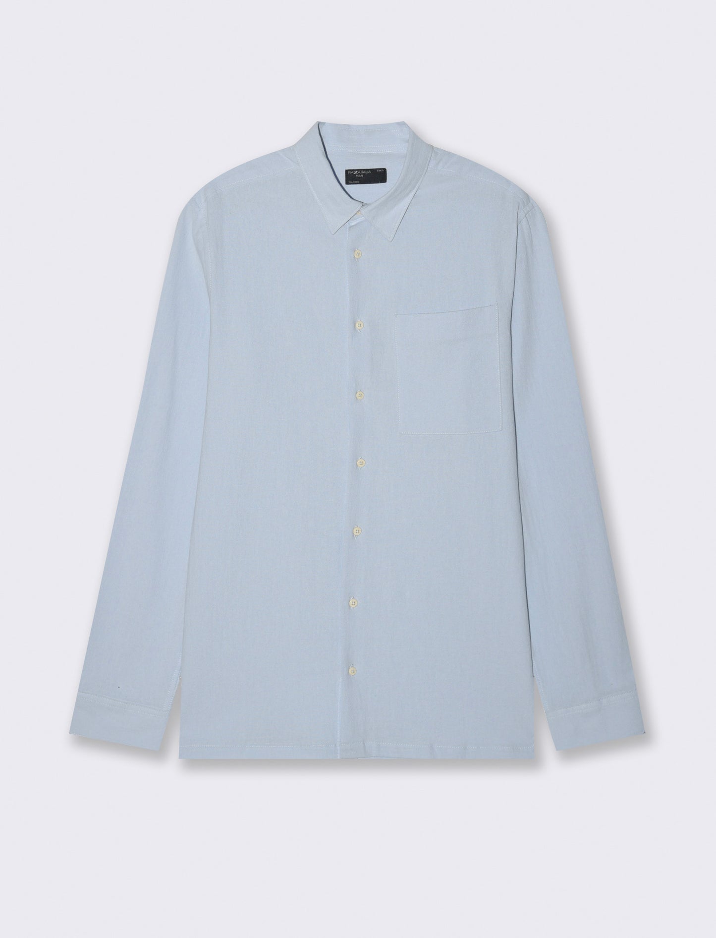 Camicia in cotone comfort da uomo - Celeste polvere