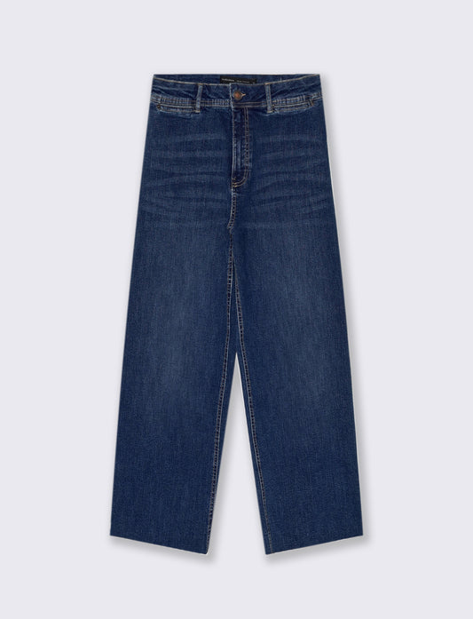 PANTALONE CROP - DENIM SCURO