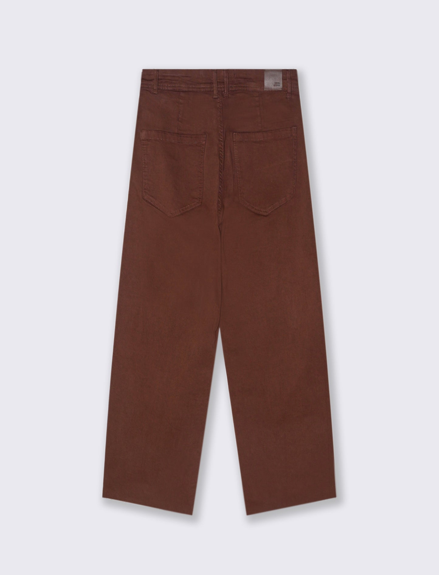 PANTALONE CROP - Marrone cioccolato