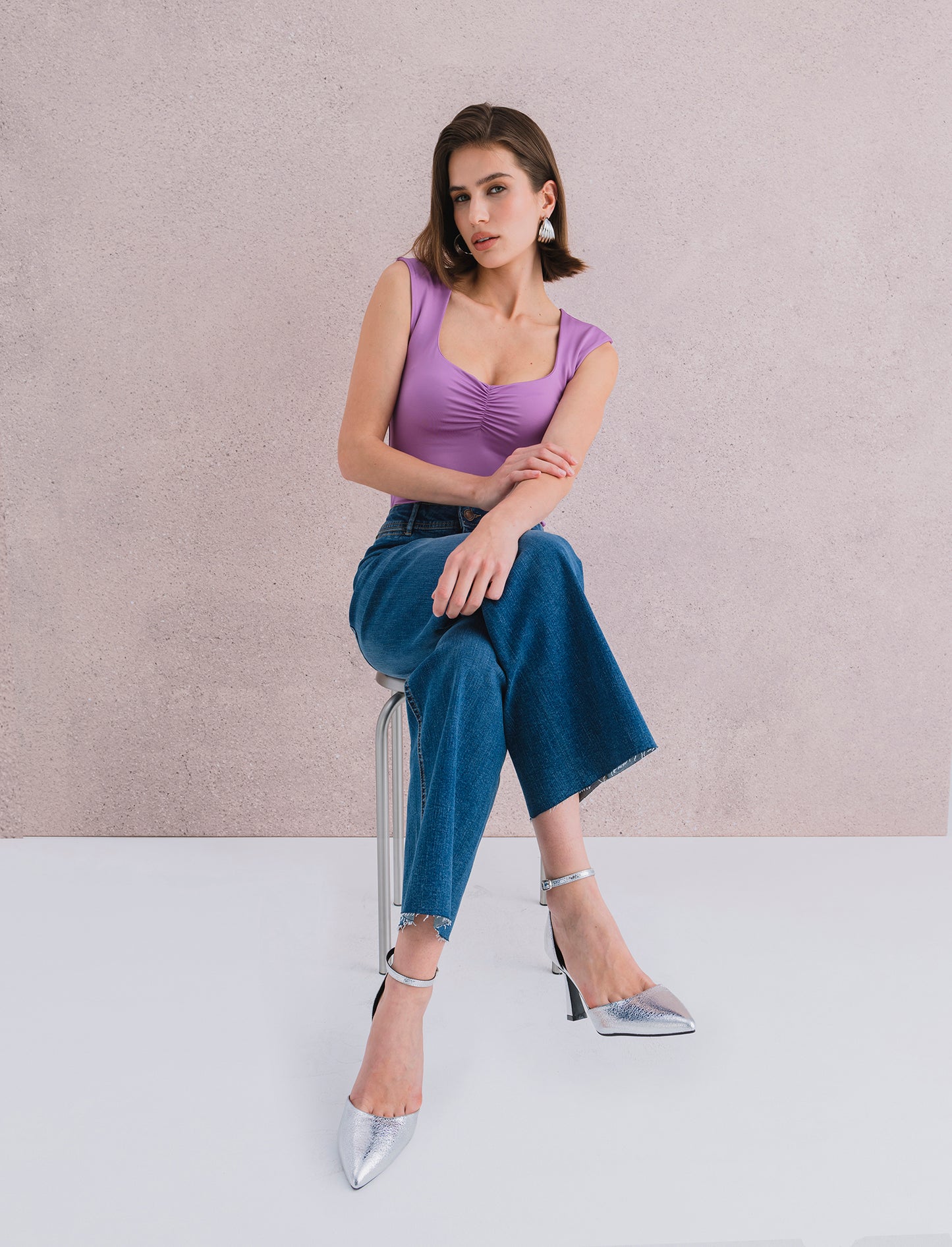 PANTALONE CROP - Denim
