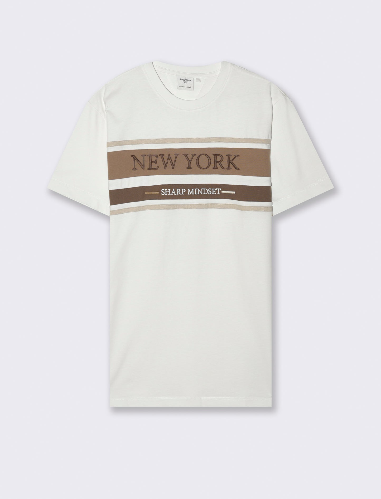 T-shirt con ricamo da uomo - Bianco