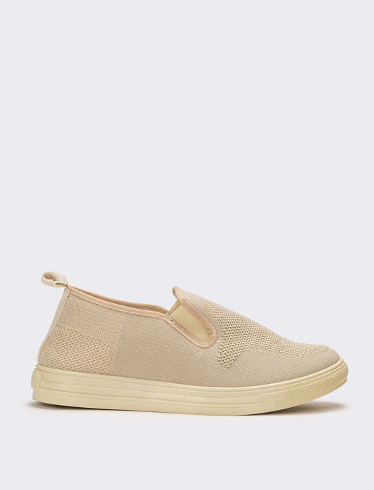 Slip-on in tessuto tecnico da uomo - Beige