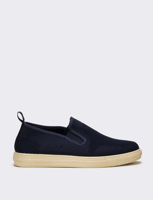Slip-on in tessuto tecnico da uomo - BLUE/BLUE