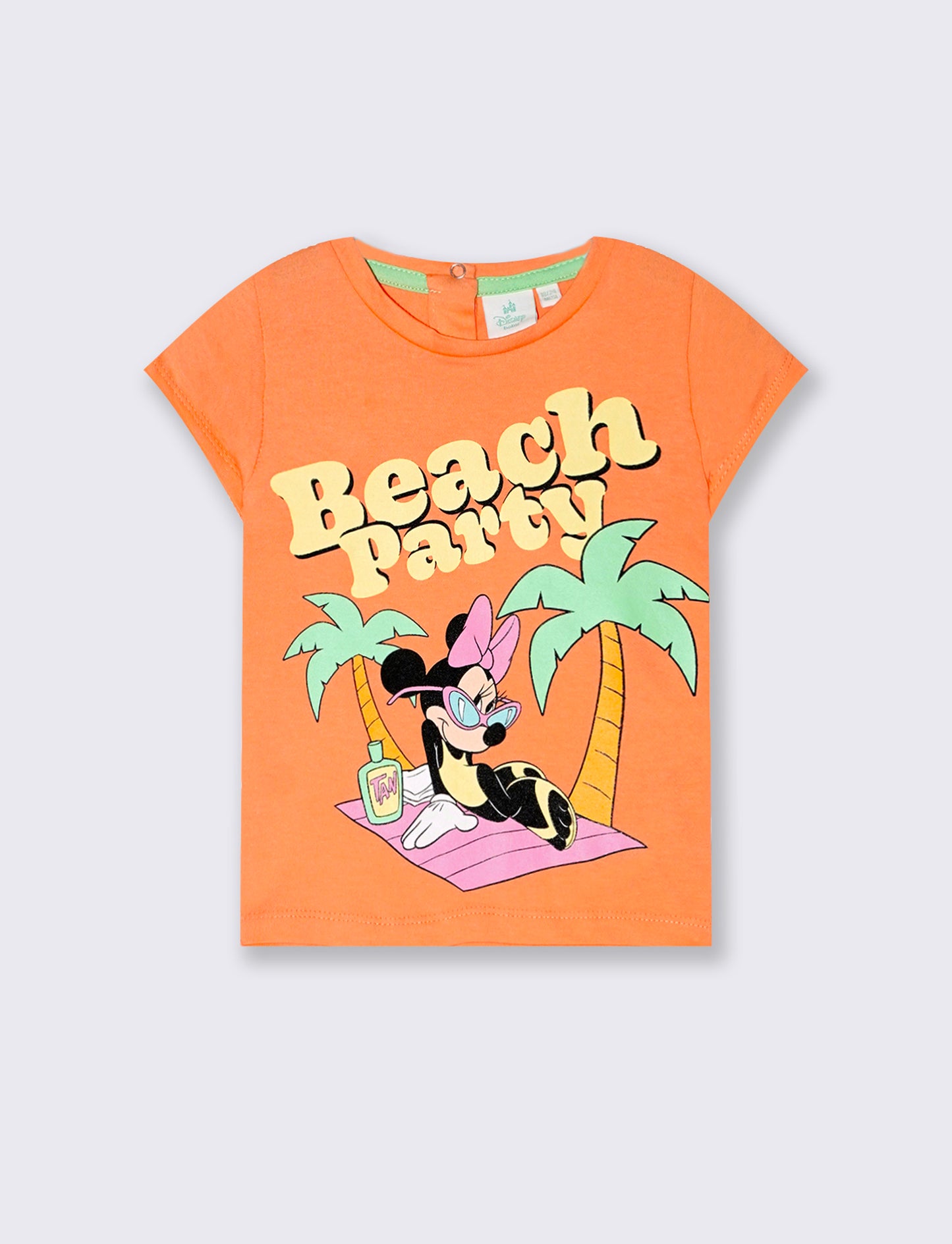 Maglietta stampa Minnie da neonata - Arancio