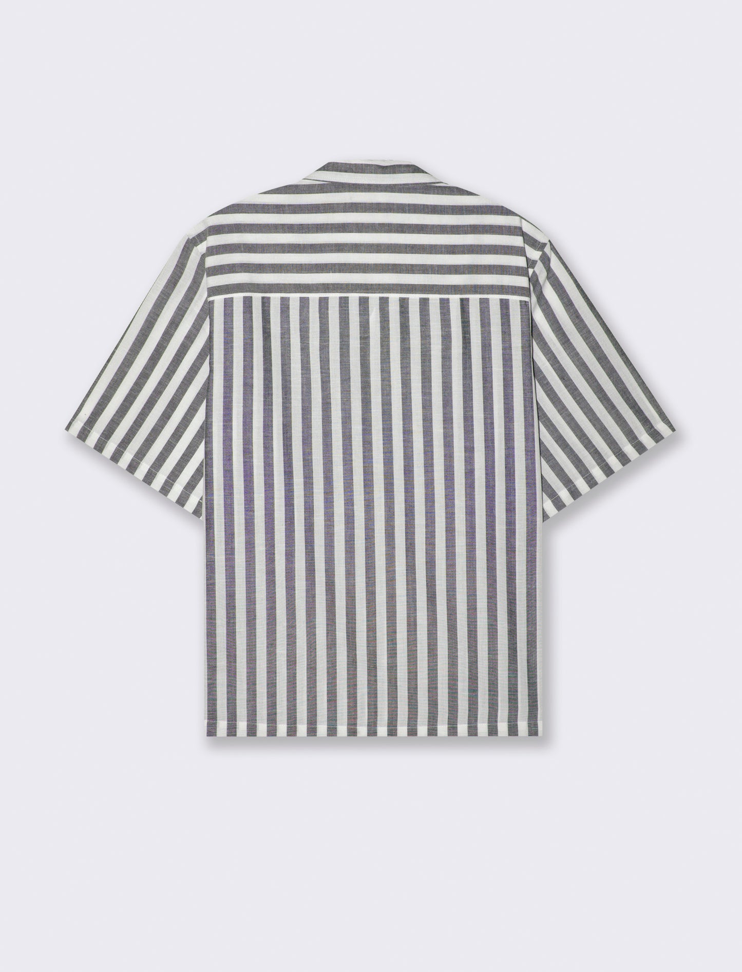Camicia fantasia a righe da uomo - Nero