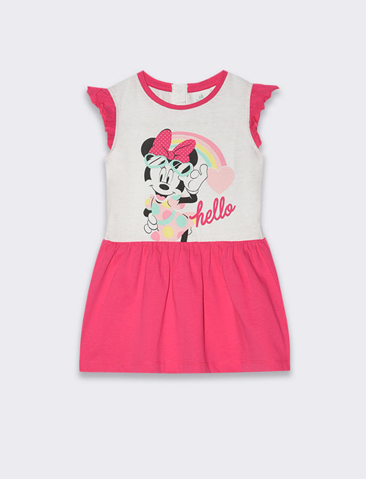 Abito con rouches da neonata - Fuxia